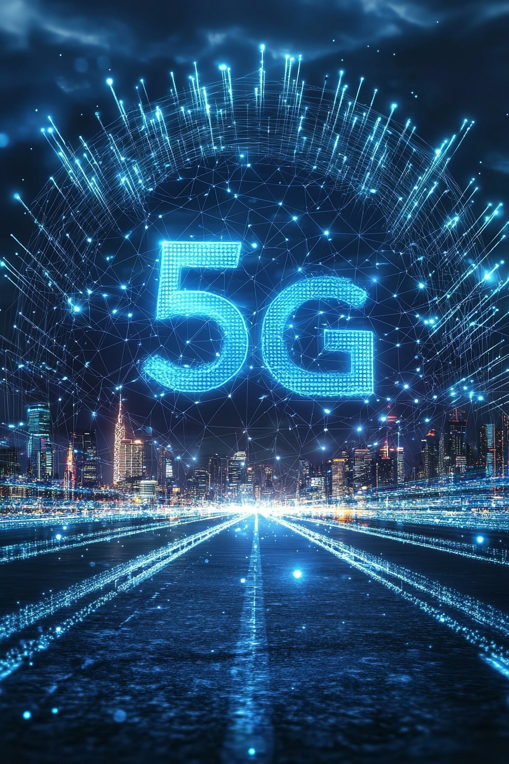 The modern creative communication and internet network connect in smart city . concept of 5g wireless digital connection and internet of things future.